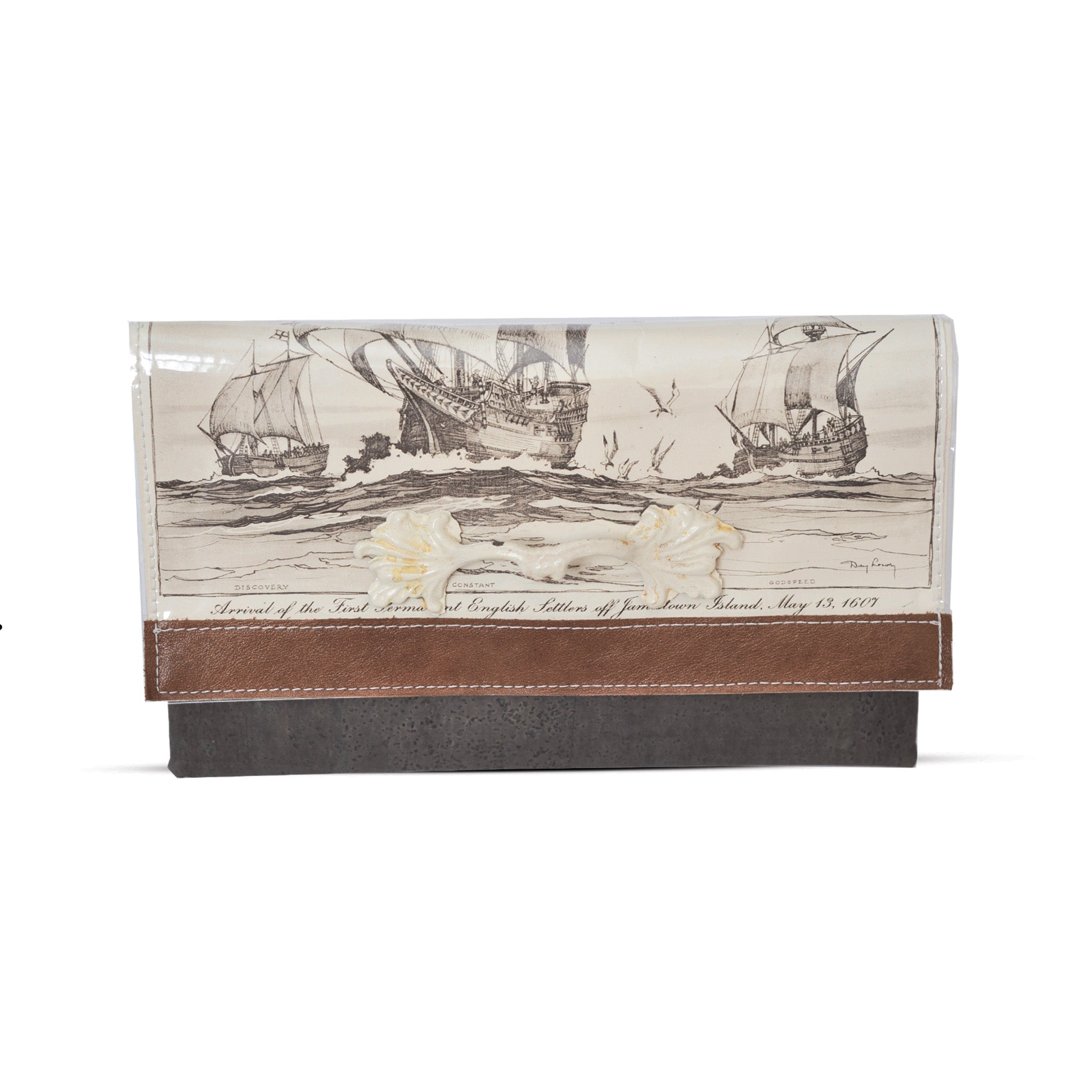 1600's Copperplate Etching - Seaside Clutch