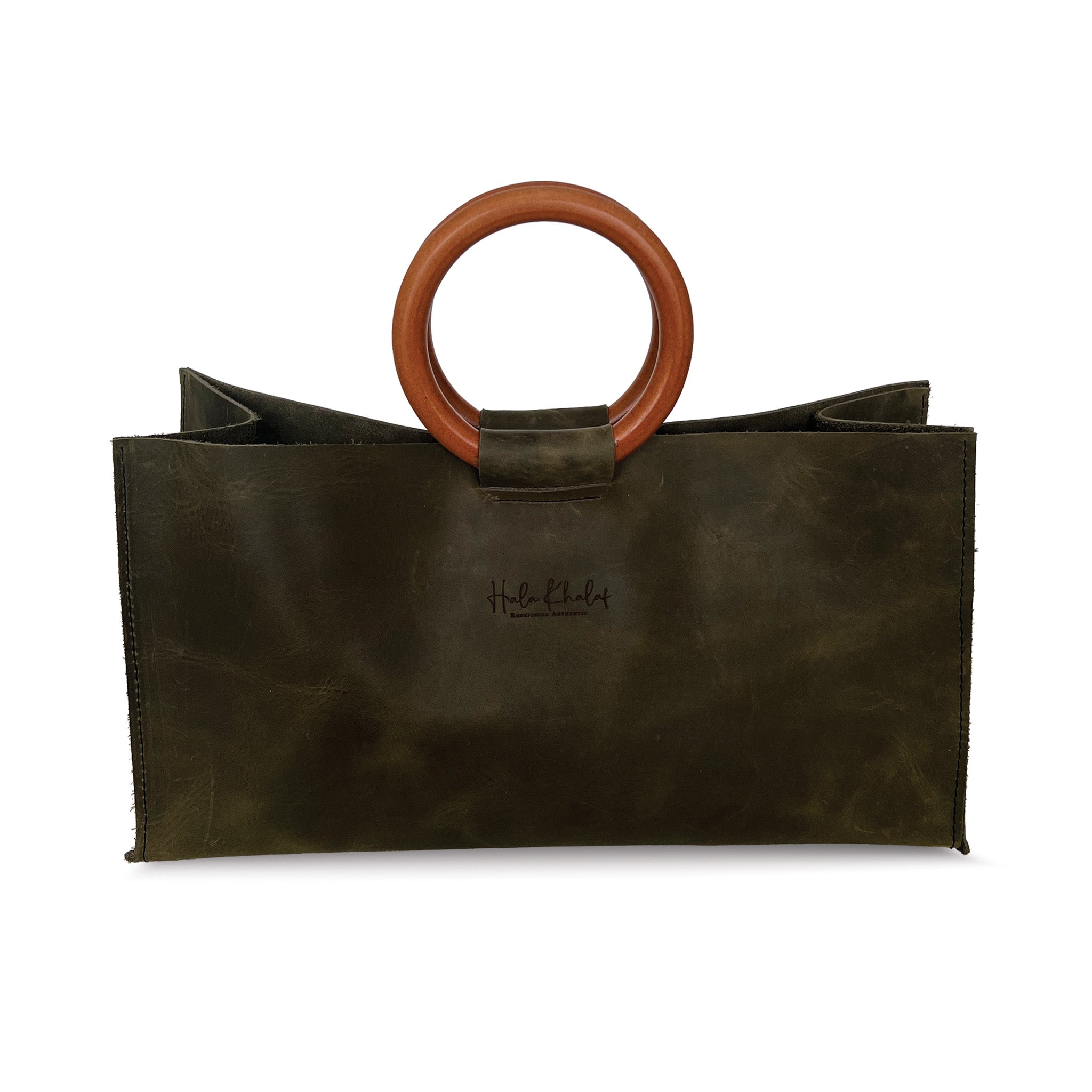 Grain Side Leather Tote - Small