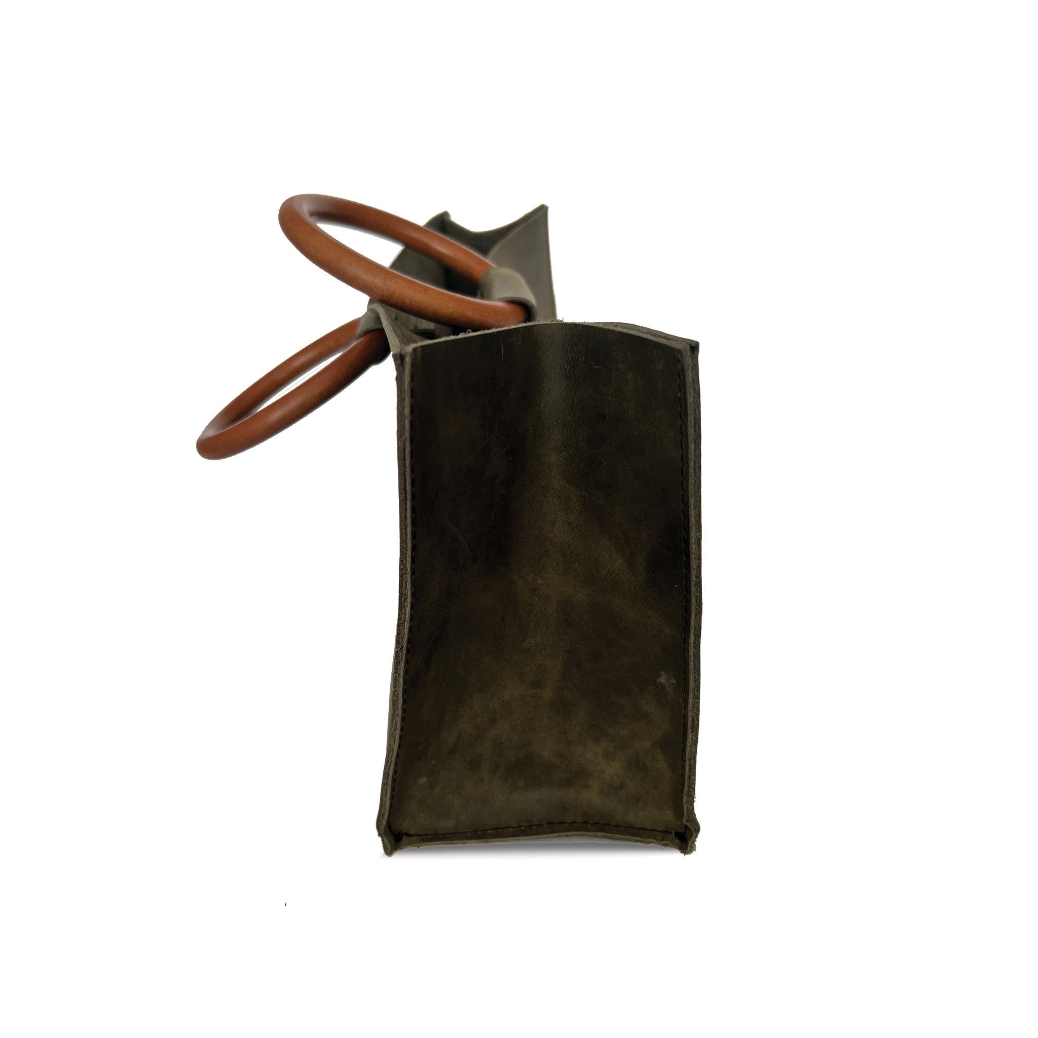 Grain Side Leather Tote - Small