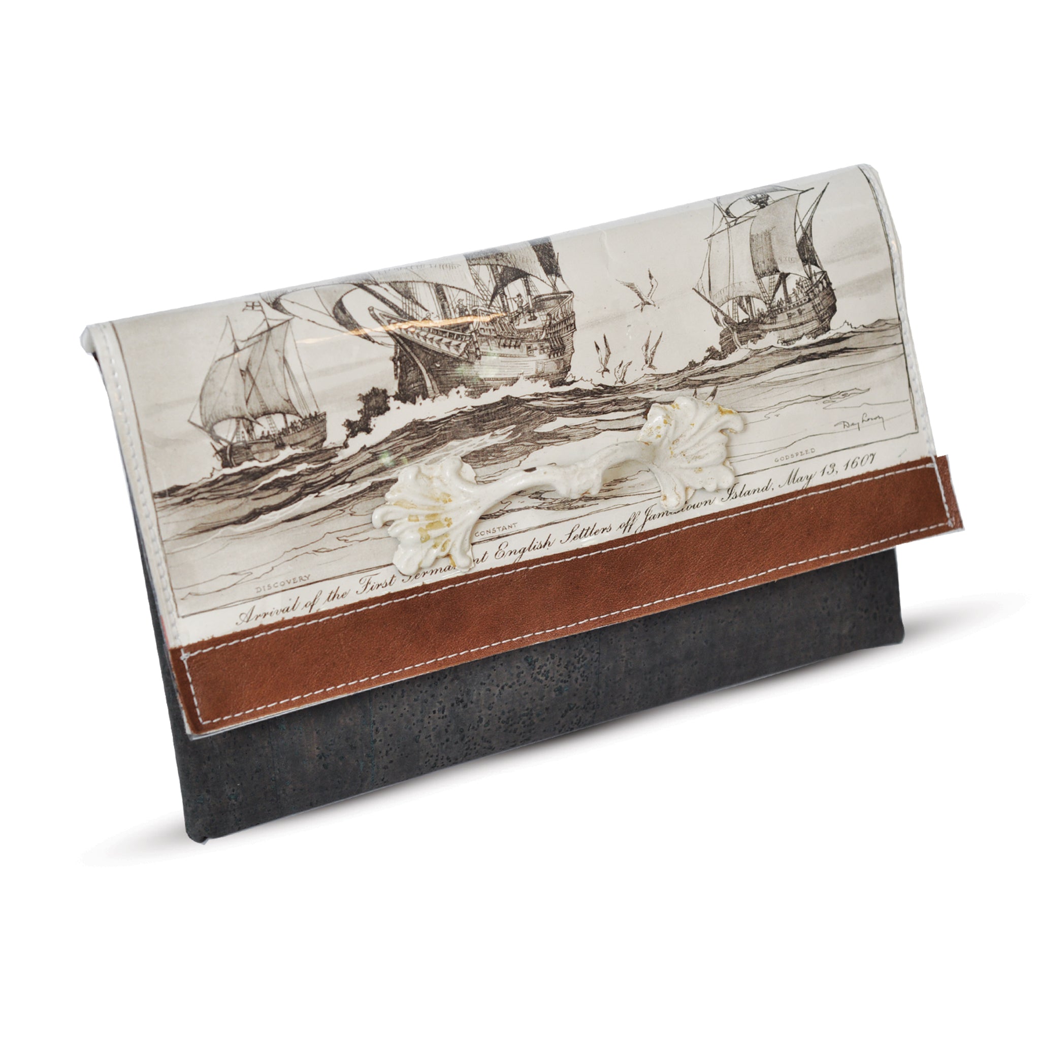 1600's Copperplate Etching - Seaside Clutch