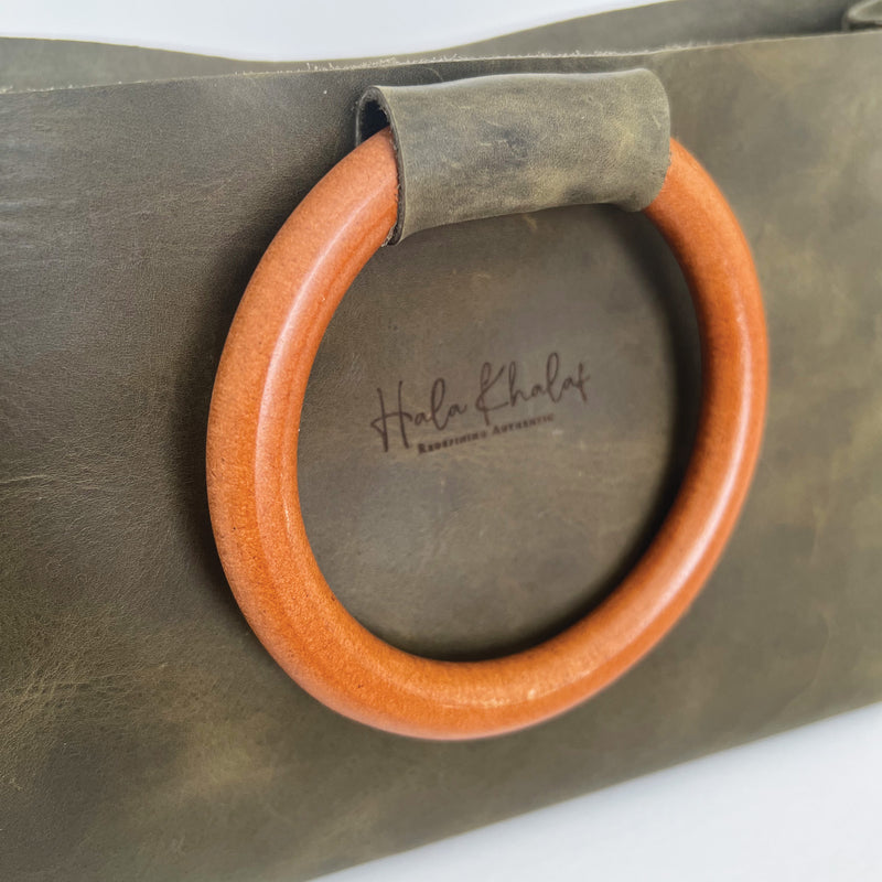 Grain Side Leather Tote - Small