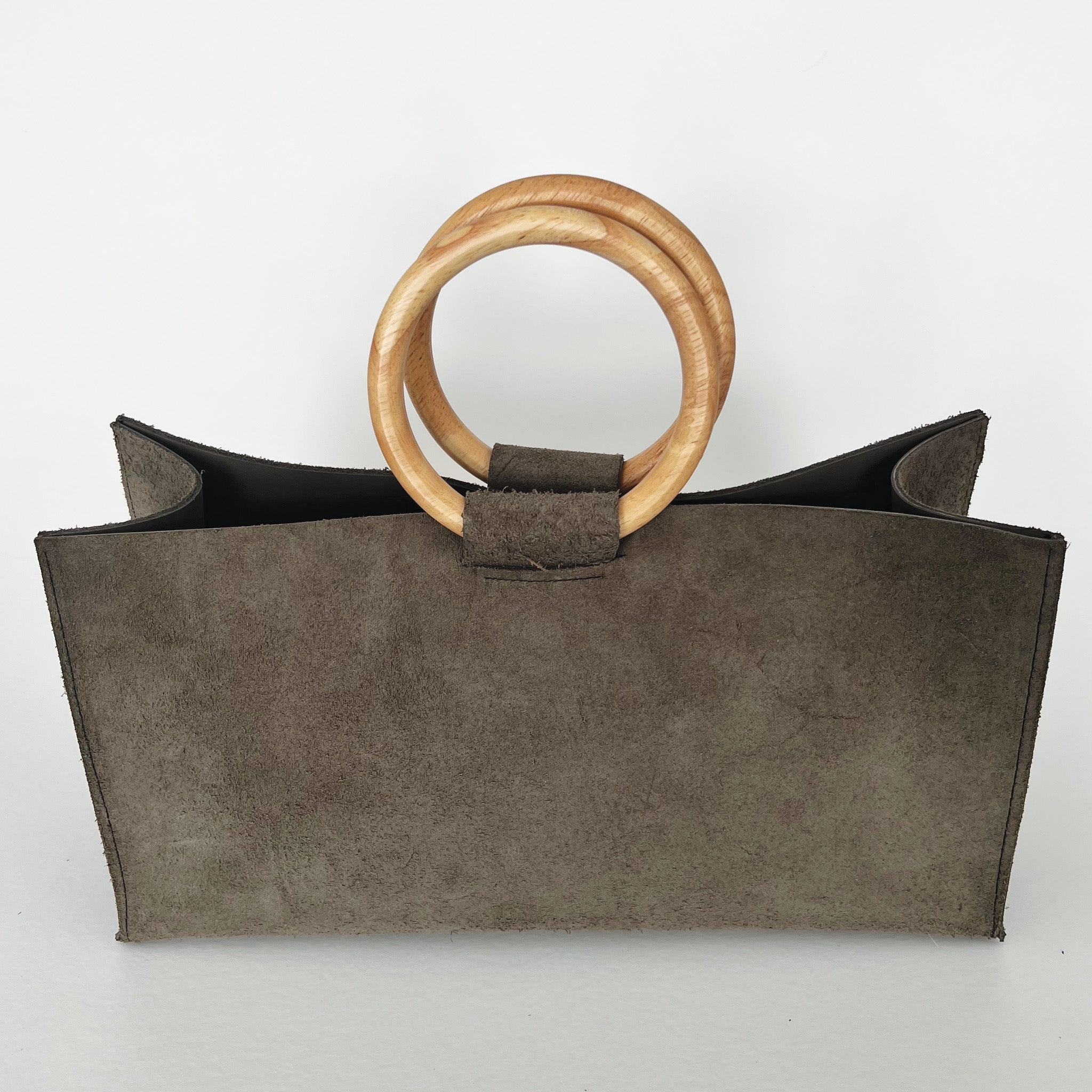 Suede Side Leather Tote - Small