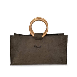 Suede Side Leather Tote - Small