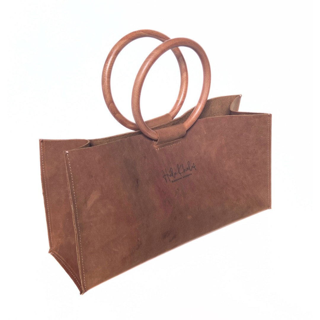 Utility Tan Grain Side Leather Tote - Small