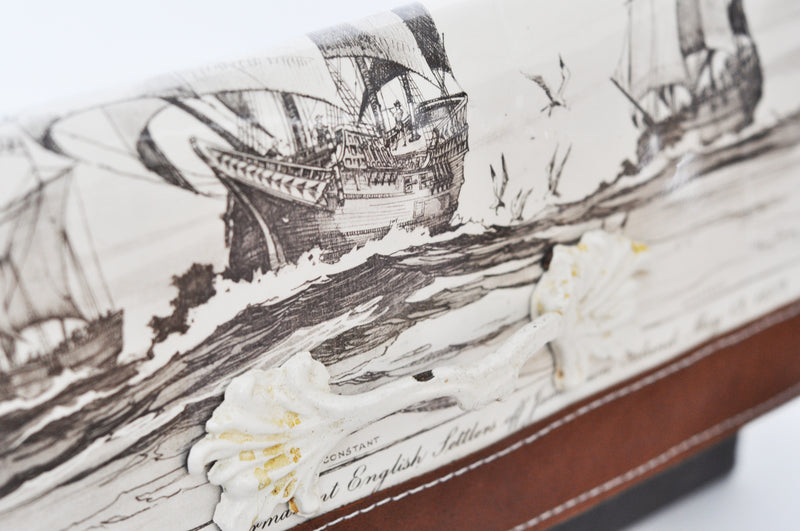 1600's Copperplate Etching - Seaside Clutch